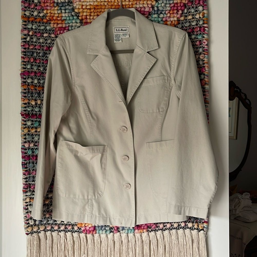 L.L. Bean. Very soft jacket cotton.